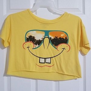 Forever 21 Spongebob cropped tee